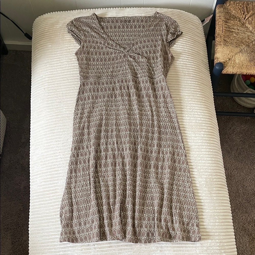 Toad&Co Brown Patterned XS Dress extra small Toad & Co